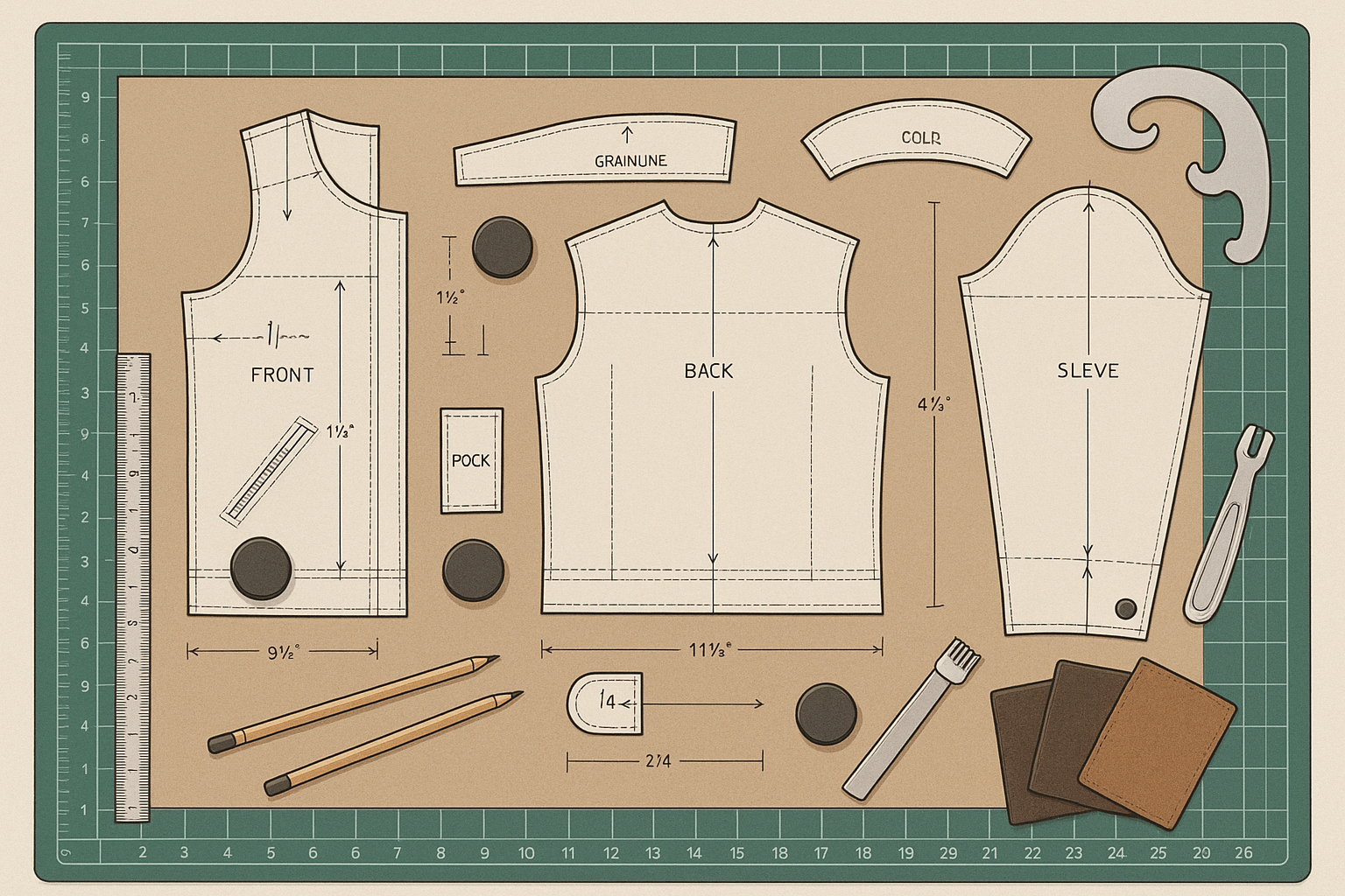 How to draft a leather jacket pattern